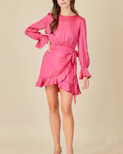 Tie Waist Ruffle Dress