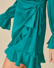 Tie Waist Ruffle Dress