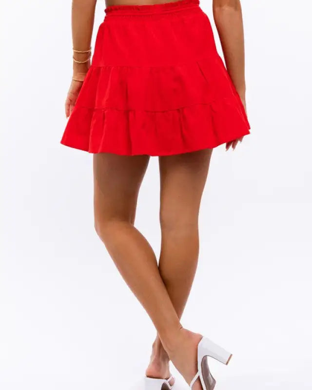 Tiered A-Line Mini Skirt