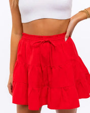 Tiered A-Line Mini Skirt