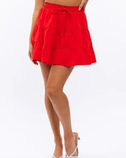 Tiered A-Line Mini Skirt