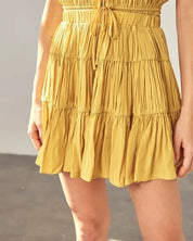 Tiered Ruffle Mini Skort