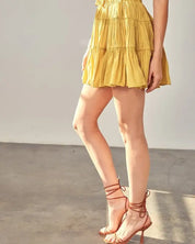 Tiered Ruffle Mini Skort