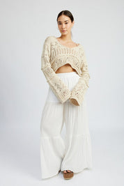 Tiered Wide Leg Pants