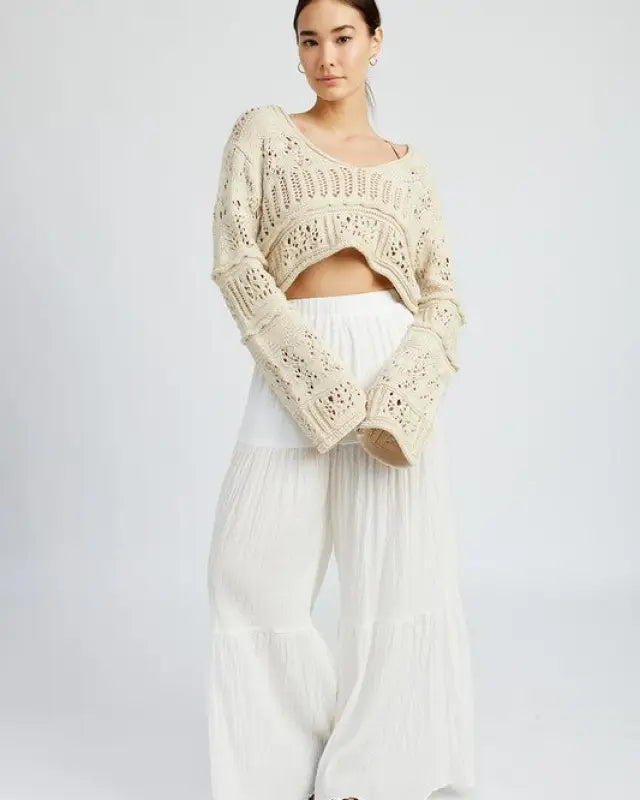 Tiered Wide Leg Pants