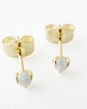 Tiny Opal Orb Solitaire Studs