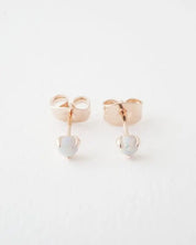 Tiny Opal Orb Solitaire Studs