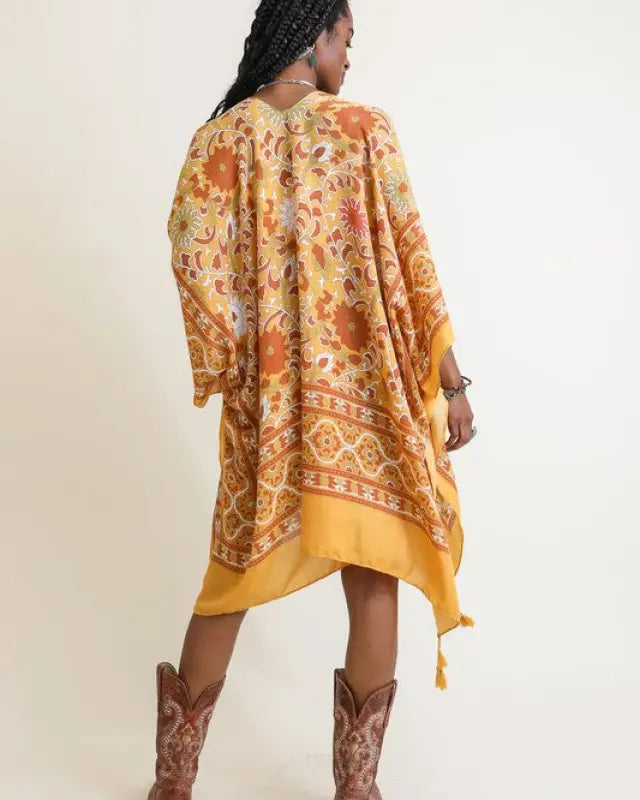 Touch Of Morroco Tapestry Tassel Kimono