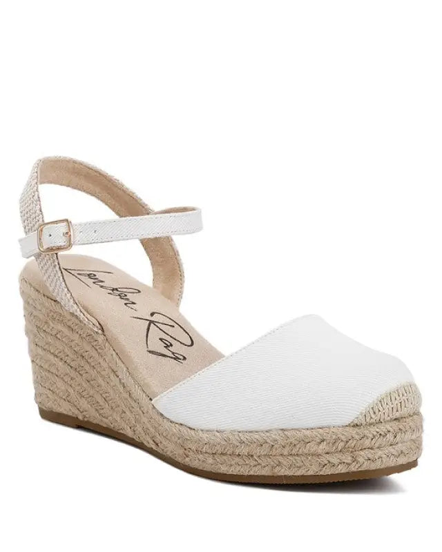 Trand Wedge Espadrille Sandals - White / US - 5 UK - 3 EU - 36