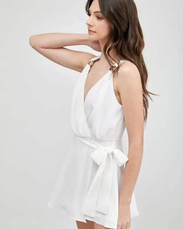 Trim Side Tie Romper