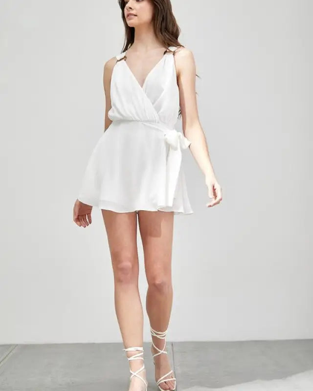 Trim Side Tie Romper