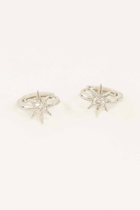 True North Hoop Earrings - Silver / OS