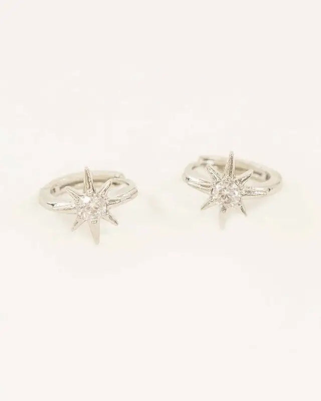 True North Hoop Earrings - Silver / OS