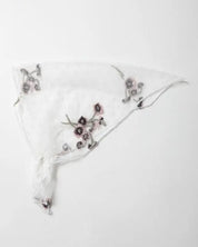 Tulle Lace Embroidered Poppy Headscarf