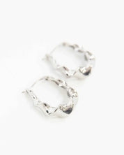 Twisted Hoop Earrings - Silver / OS