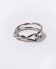 Twisted ring - silver / m