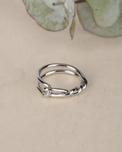 Twisted ring - silver / m