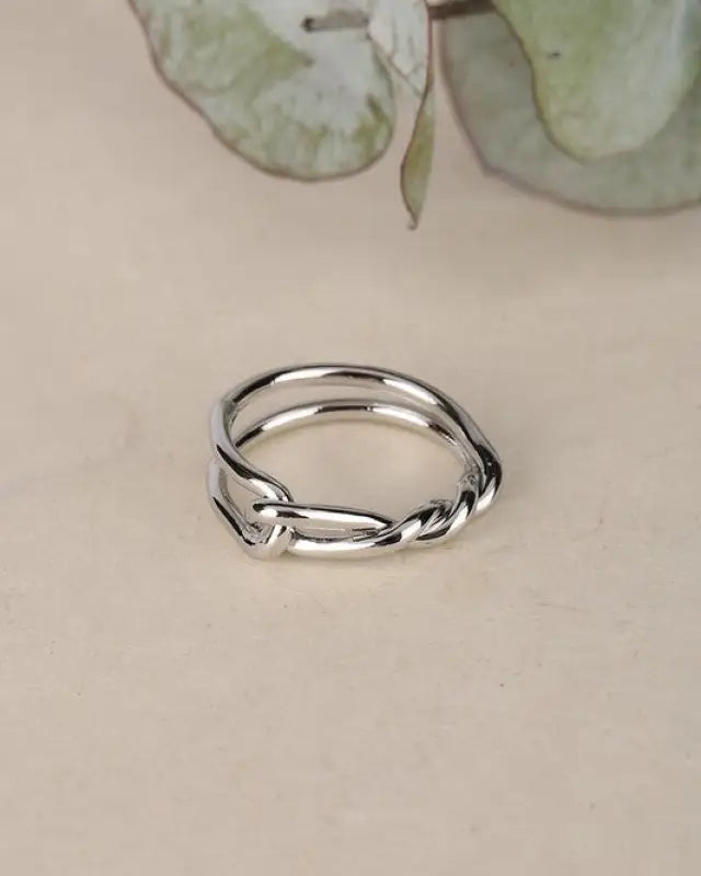 Twisted ring - silver / m