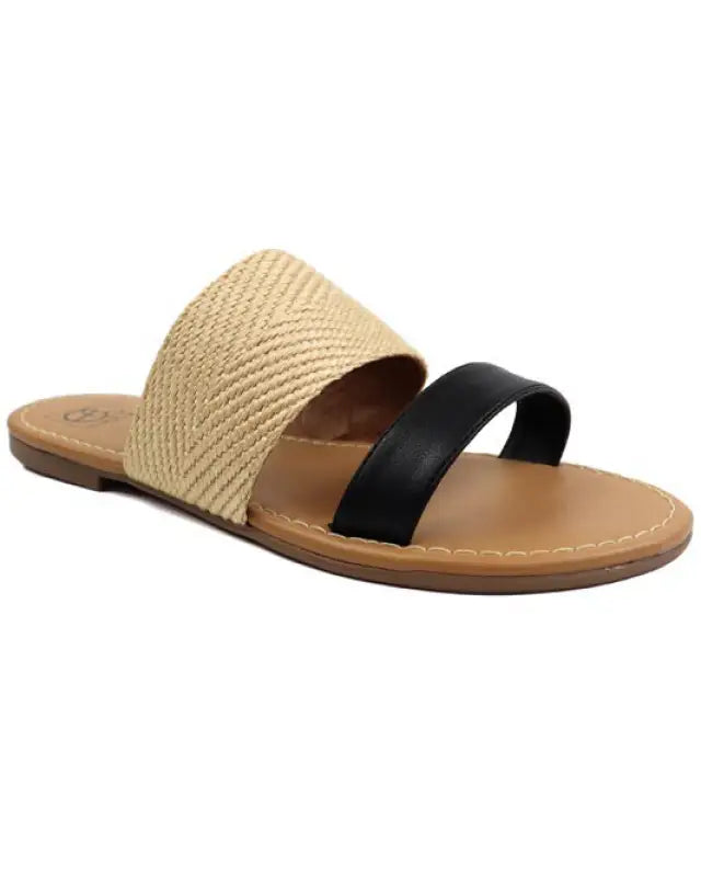 Two Band slide Sandal - Black Combo / 7