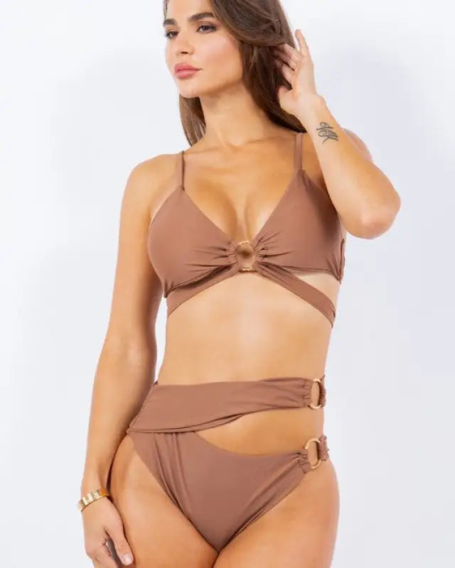 TWO PIECE WRAPPING WITH MULTI O RING BIKINI