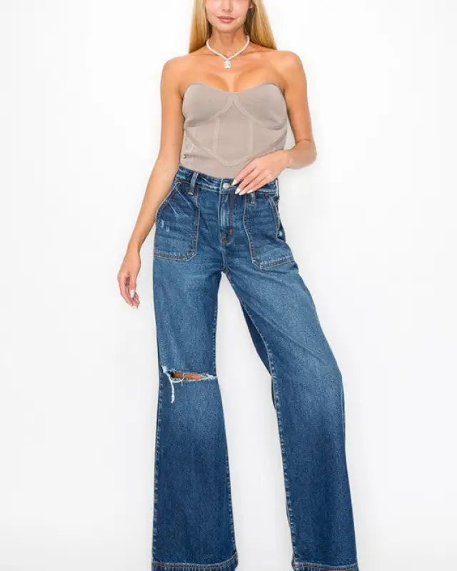 Ultra High Rise Relaxed Flare Jeans