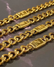 Uptown Cuban Chain Initial Bracelet