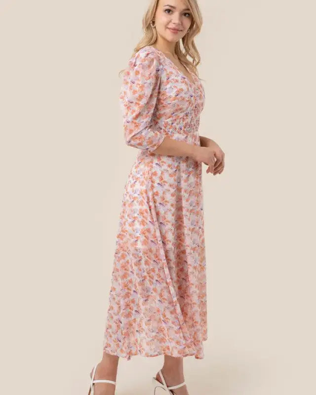 V Neck Maxi Dress