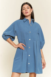 Washed denim style dress - Dresses