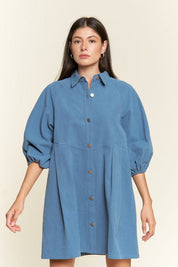 Washed denim style dress - Dresses