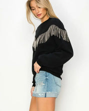 Western Tassel Sweater