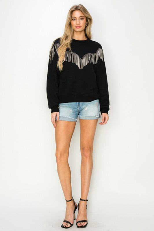 Western Tassel Sweater