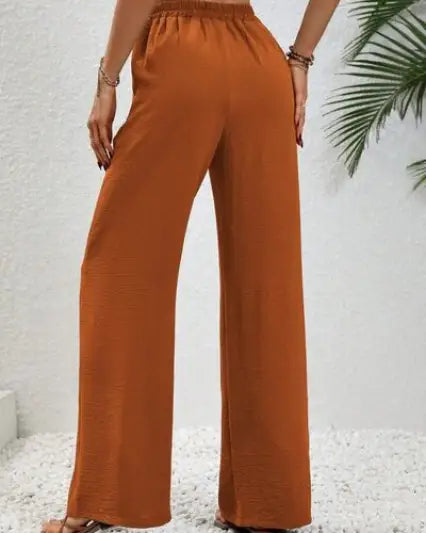 Wide Leg Drawstring Pants