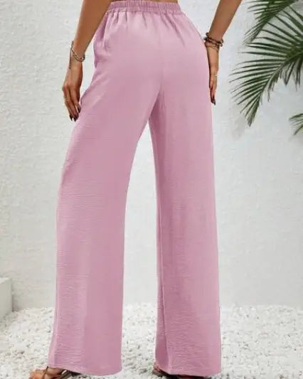 Wide Leg Drawstring Pants