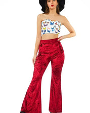 Wiggle Your Way Velvet Flared Pant