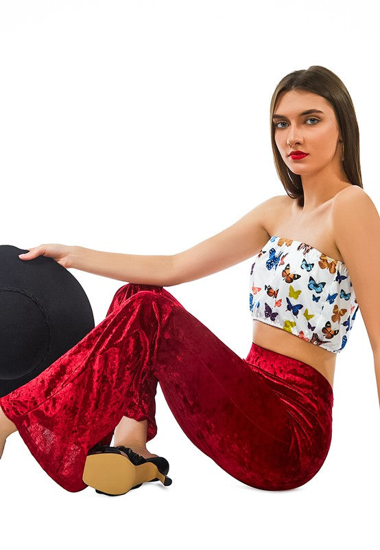 Wiggle Your Way Velvet Flared Pant
