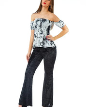 Wiggle Your Way Velvet Flared Pant