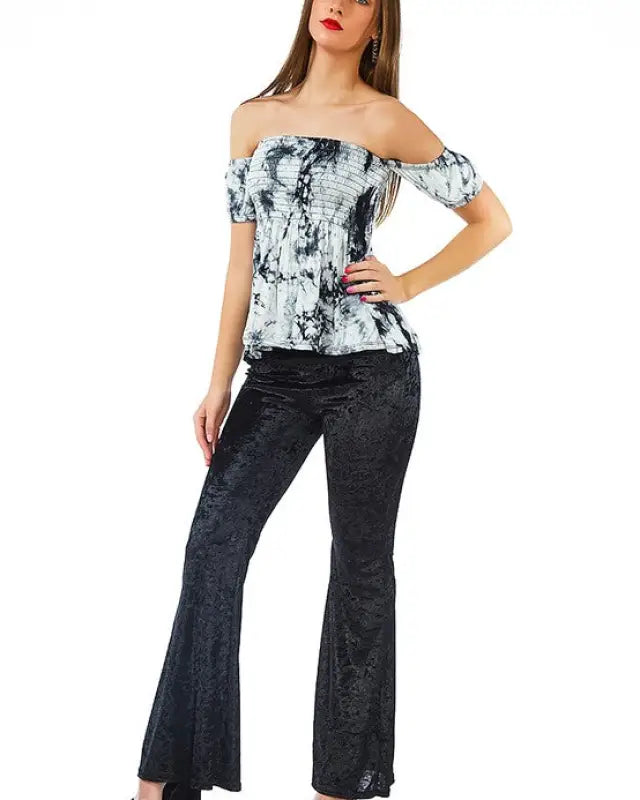 Wiggle Your Way Velvet Flared Pant