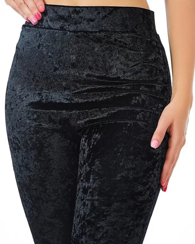 Wiggle Your Way Velvet Flared Pant - Black / M