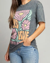 Wild Love Where The Flowers Bloom Graphic Top