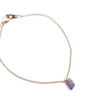 Wishing Crystal Bracelet - Amethyst on Gold / One Size