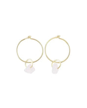 Wishing Crystal Hoop Earrings - Amethyst on Gold / One Size