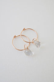 Wishing Crystal Hoop Earrings