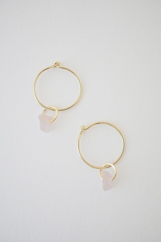 Wishing Crystal Hoop Earrings