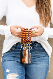 Wooden Key Ring Bracelets