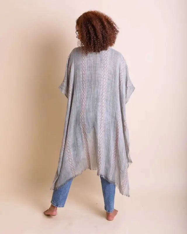 Woven Long Line Tribal Duster