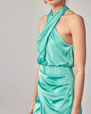 Wrap Cross Neck Dress