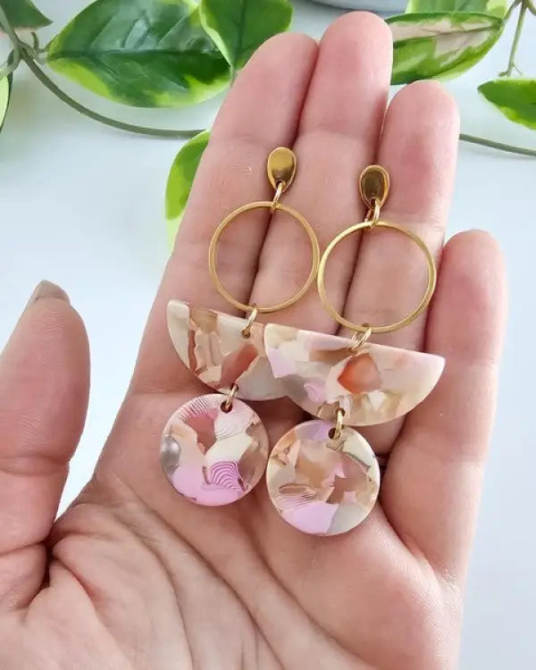 Wren Earrrings - Peachy Pink - Peachy Pink / OneSize