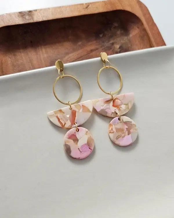 Wren Earrrings - Peachy Pink - Peachy Pink / OneSize