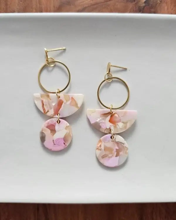 Wren Earrrings - Peachy Pink - Peachy Pink / OneSize