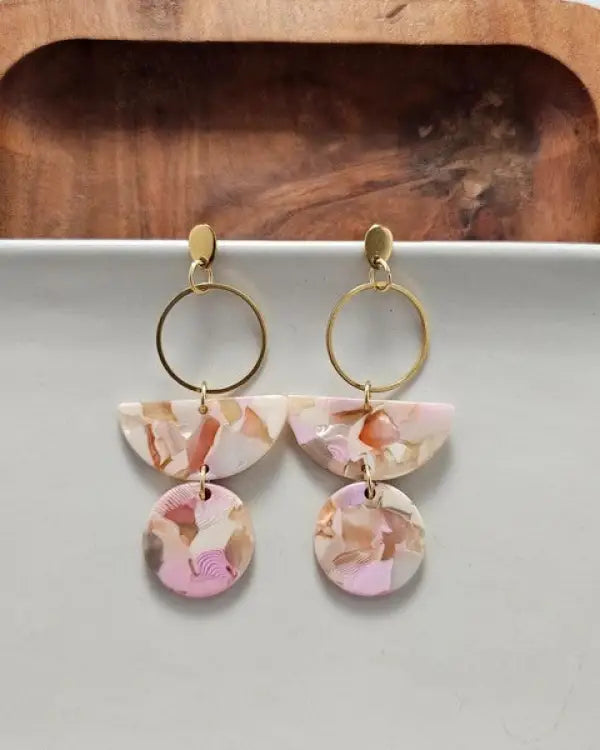 Wren Earrrings - Peachy Pink - Peachy Pink / OneSize